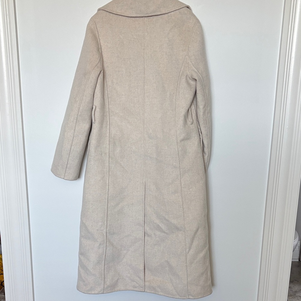 Mango Elegant Cream Long Coat, new with tags - Picture 7 of 7